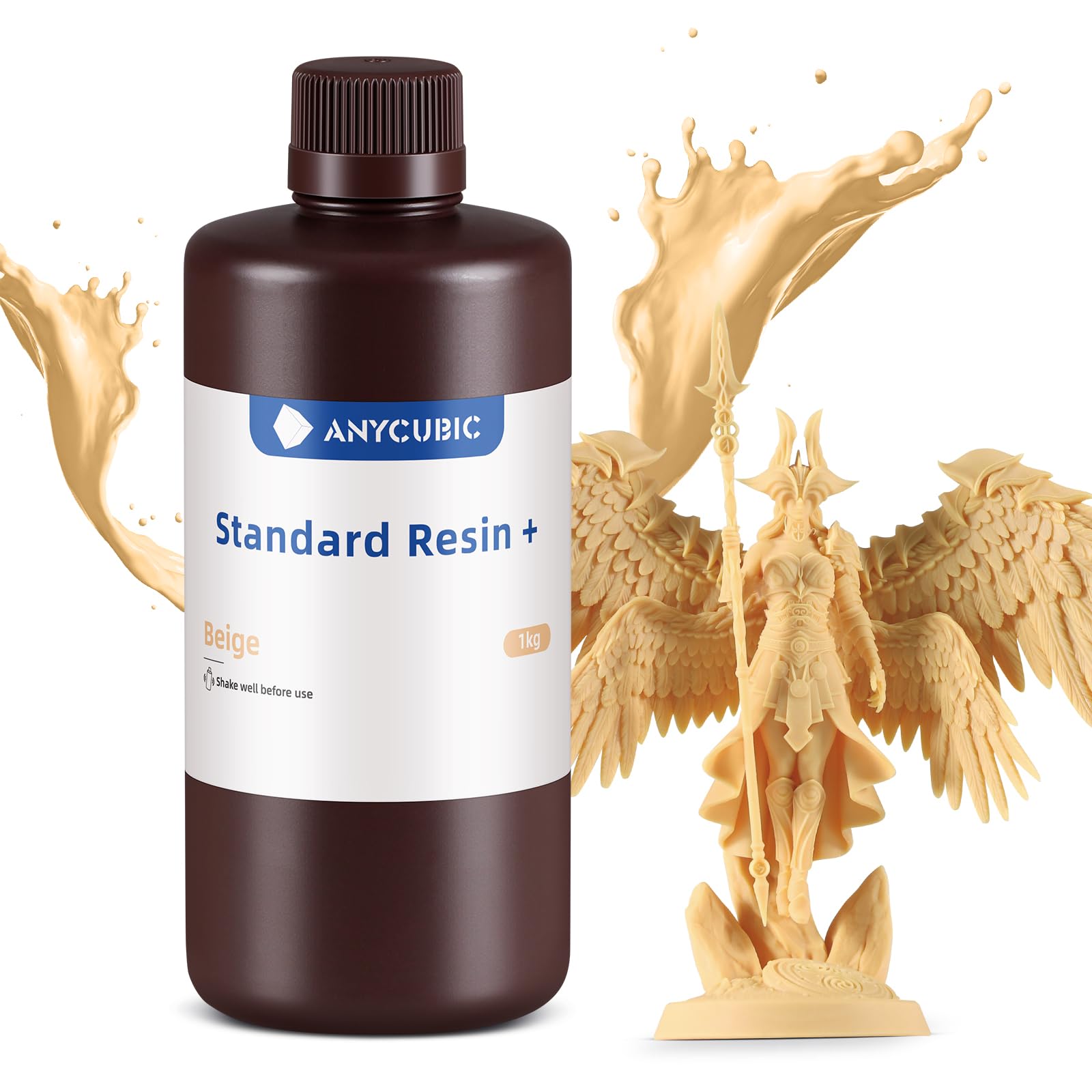 Résine Standard+ ANYCUBIC Pour Imprimante 3D - Haute Précision ±0,1mm - Renforcée Et à Faible Odeur - Gris