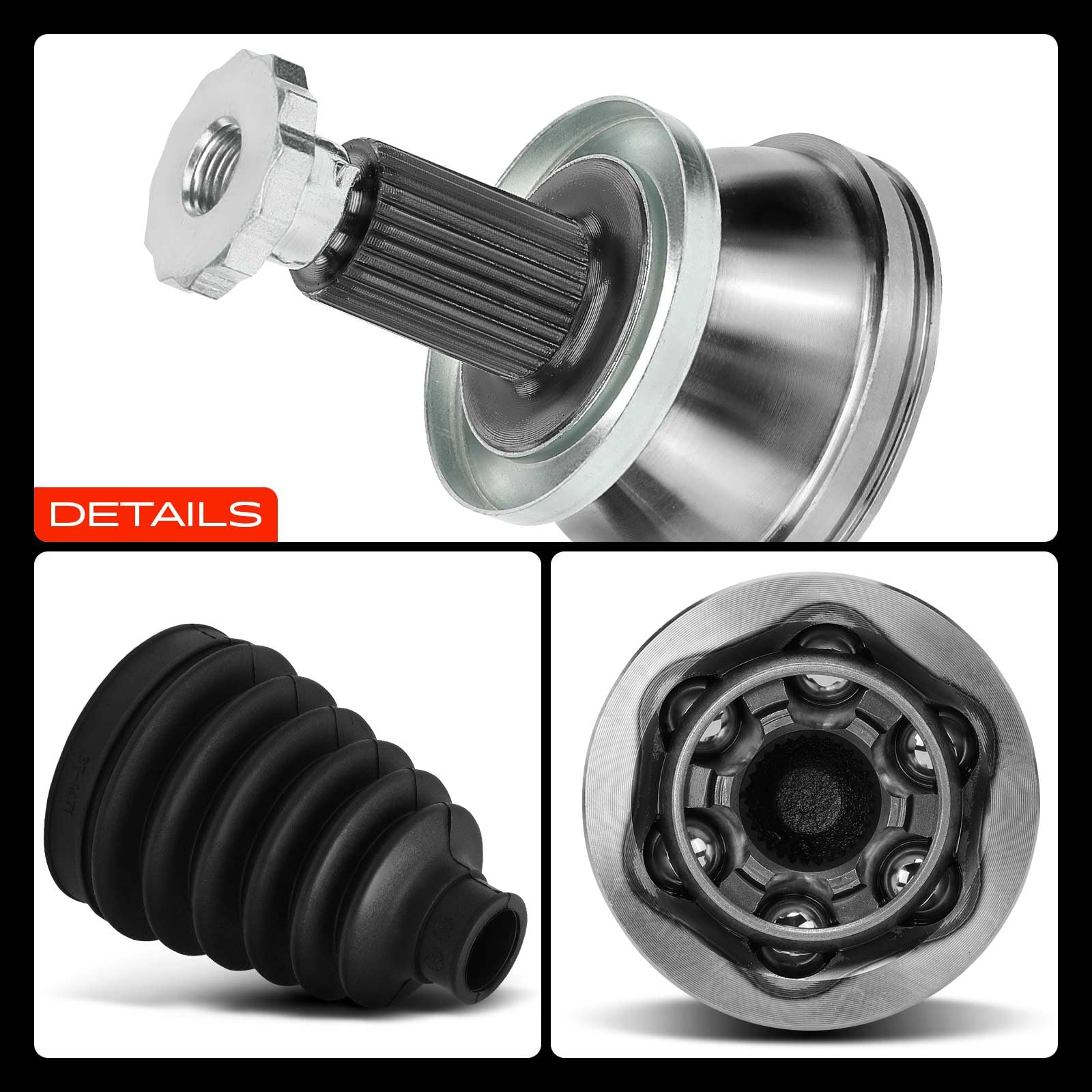 Frankberg Giunti Semiasse Giunto Omocinetico lato ruota anteriore Compatibile con Polo 6C1 6R1 9A 9N 9A2 9A4 9A6 9N2 6R Toledo Cordoba Fabia Replace# 6Q0498099DX
