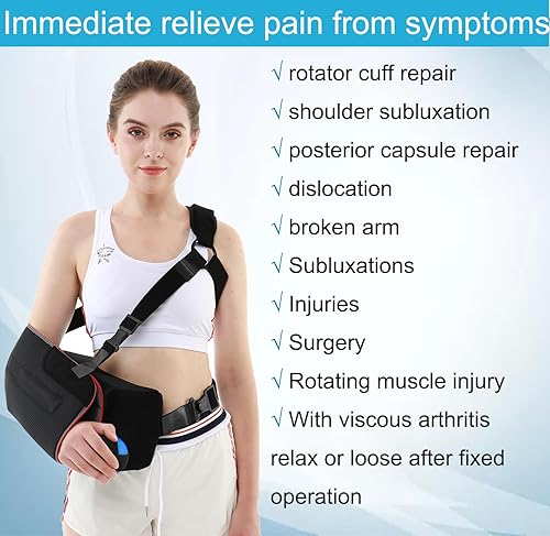 Miniatura 2 de Eslinga universal de abducción de hombro con almohada de abducción de 30 con correa de 3 puntos ajustable, inmovilizador para soporte de lesiones,