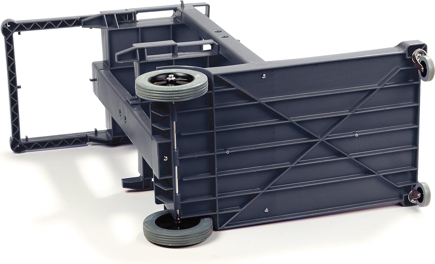 Carlisle FoodService Products Janitorial Cart Long Platform Cart with 25 Gallon Trash Bag for Restaurants, Hospitals, and Schools Plastic, 49 X 21 X 39 Inches, Gray