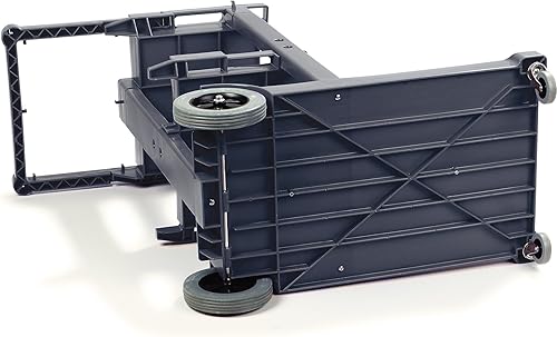 Miniatura 8 de Carro de limpieza de polietileno Carlisle con plataforma corta para conserjes. Capacidad 300 libras, Gris, 1