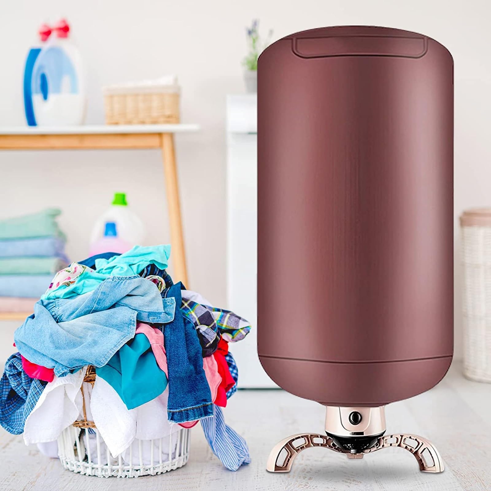 Secadora de Ropa Eléctrica de 900W para Interiores, Secadora De Ropa con Calefacción, Aire Caliente, Armario De Secado Impermeable De Eficiencia Energética, para Apartamentos, Baños y Hogares (Color