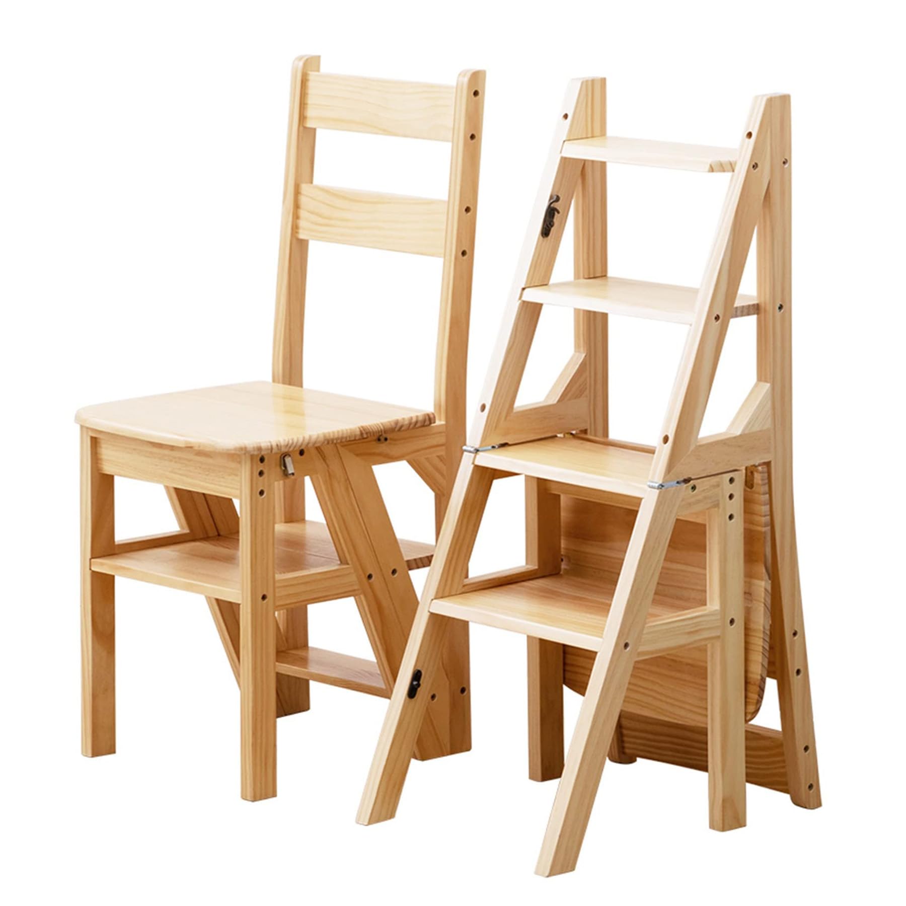Tabouret pliant multifonctionnel en bois pour résoudre le manque de place à la maison
