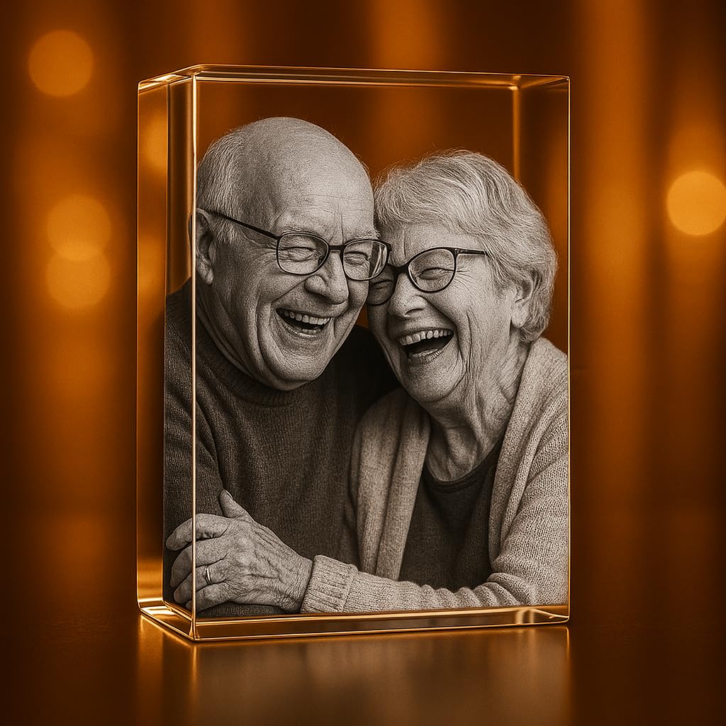 3D Laser Crystal Personalized Etched Engrave Gift Special Rectangle 3" X 2"