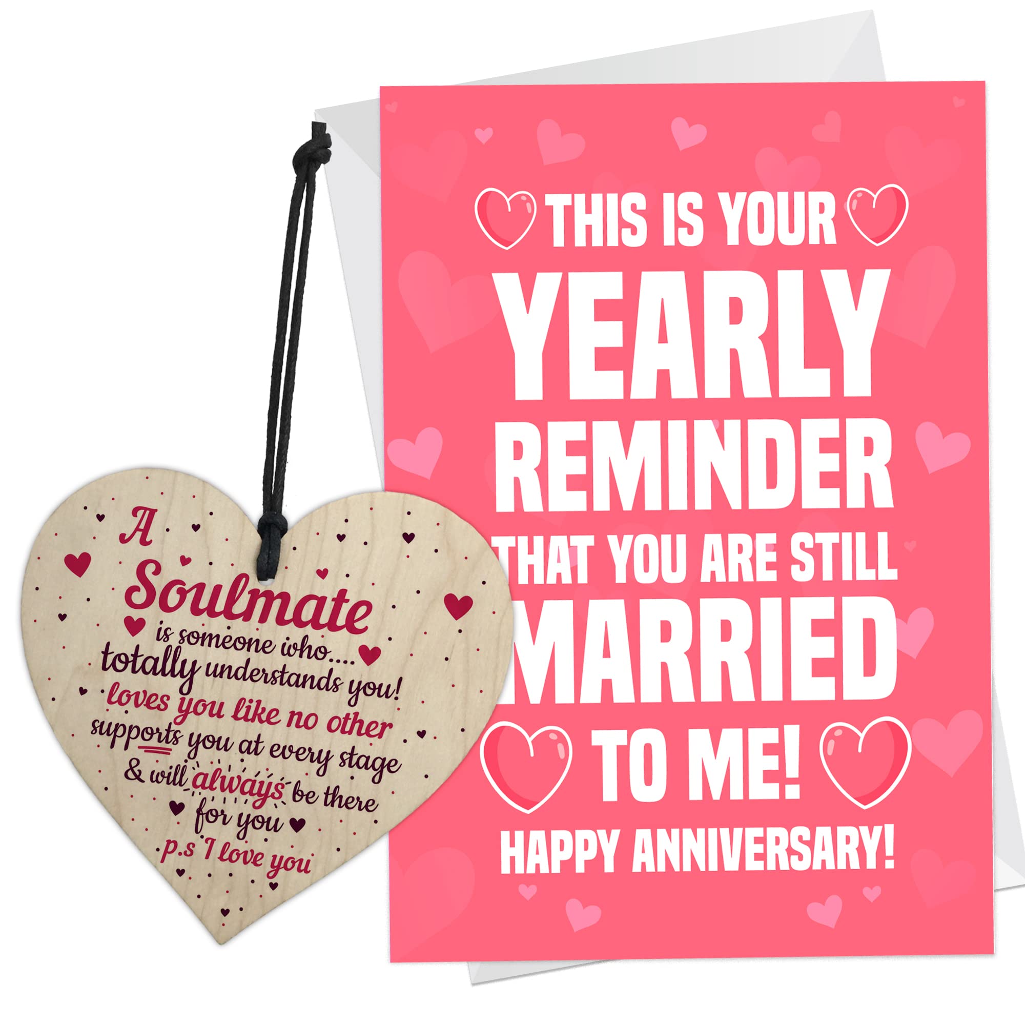 RED OCEAN Wedding Anniversary Card And Gift For Her Him Husband Wife 1st 2nd 3rd 4th 5th 10th Anniversary, Gift Card For Husband Wife Soulmate Gifts