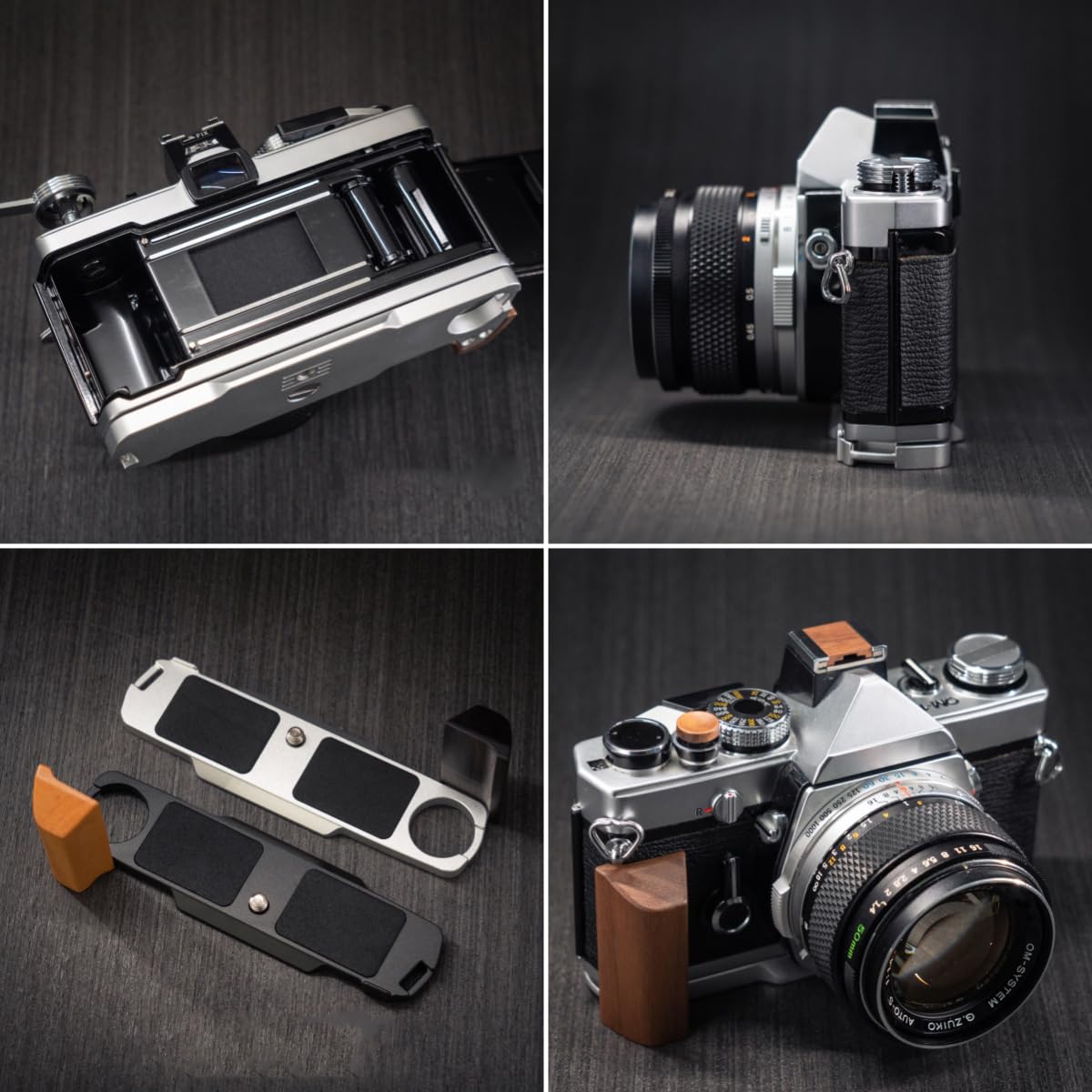 Amazon | Olympus OM1 OM2n OM3 OM4Ti 専用 カメラウッドグリップ 高級