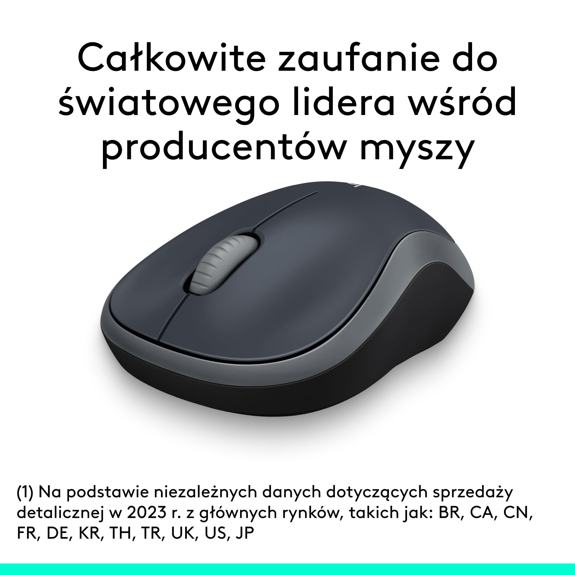 Logitech M185 Mysz bezprzewodowa, 2,4 GHz, odbiornik USB | 12-miesięczna bateria, śledzenie optyczne 1000 DPI, oburęczna, kompatybilna z PC, Mac, laptopem - Szary