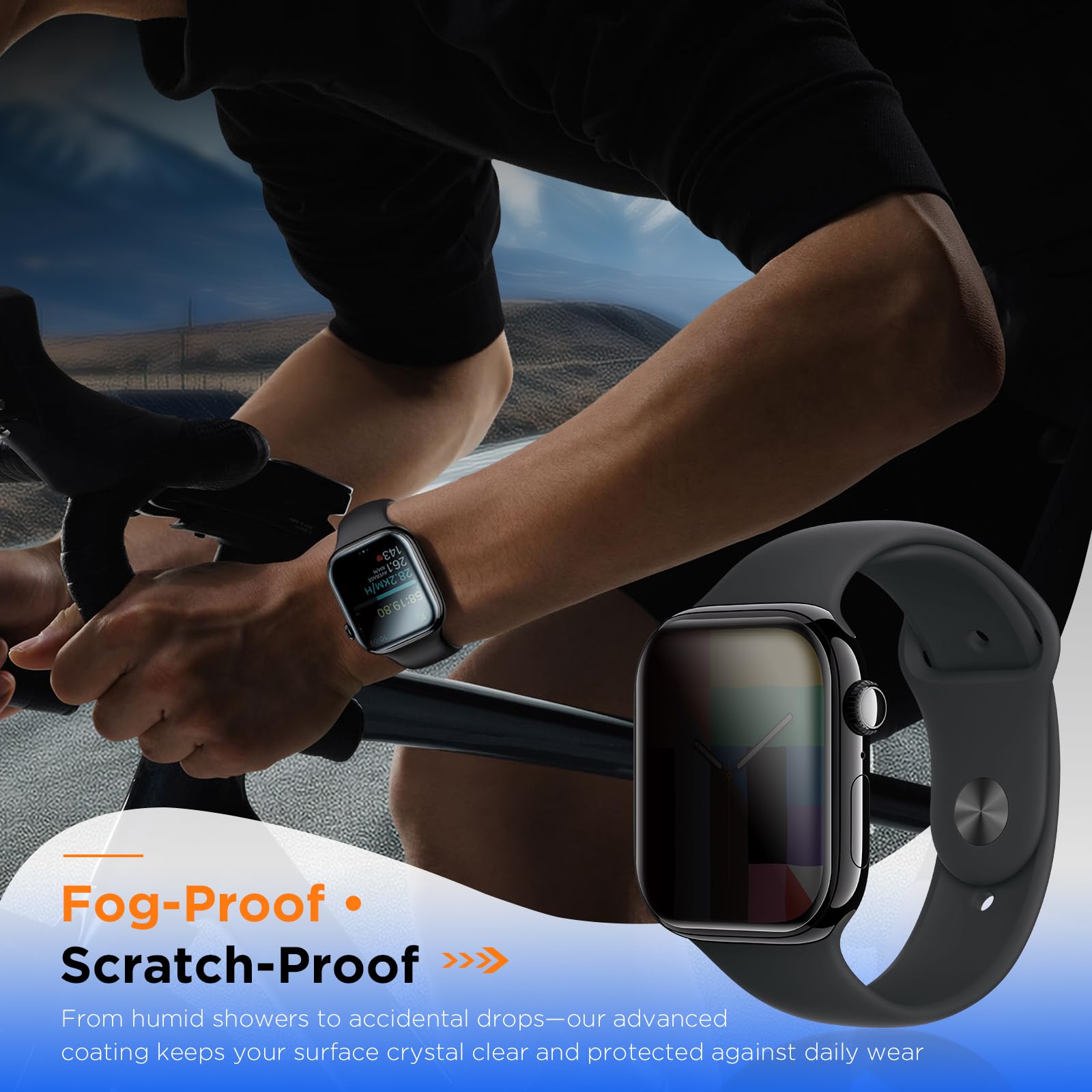 LK 4 sztuki folii ochronnej do Apple Watch Series 11/10, 42 mm, ochrona ekranu o wysokiej rozdzielczości, bez pęcherzyków powietrza, elastyczna folia TPU, łatwa do nałożenia, ultra cienka folia na