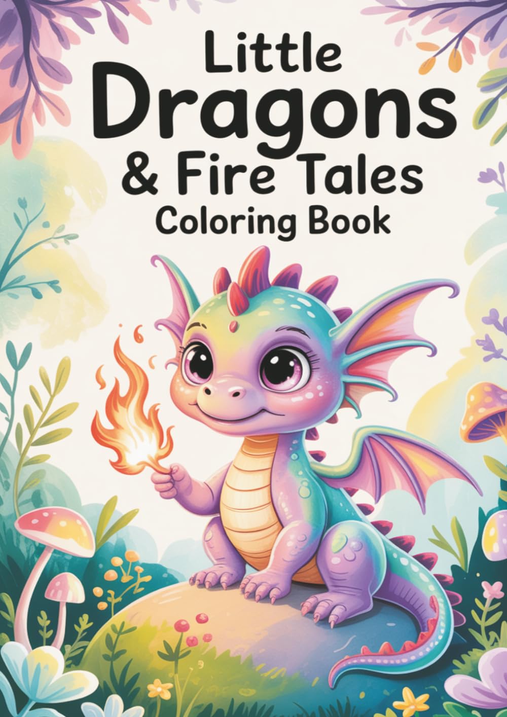 Little Dragons & Fire Tales Coloring Book: A Magical Dragon Adventure for Kids Ages 4–8 (Magical Friends Coloring Book)