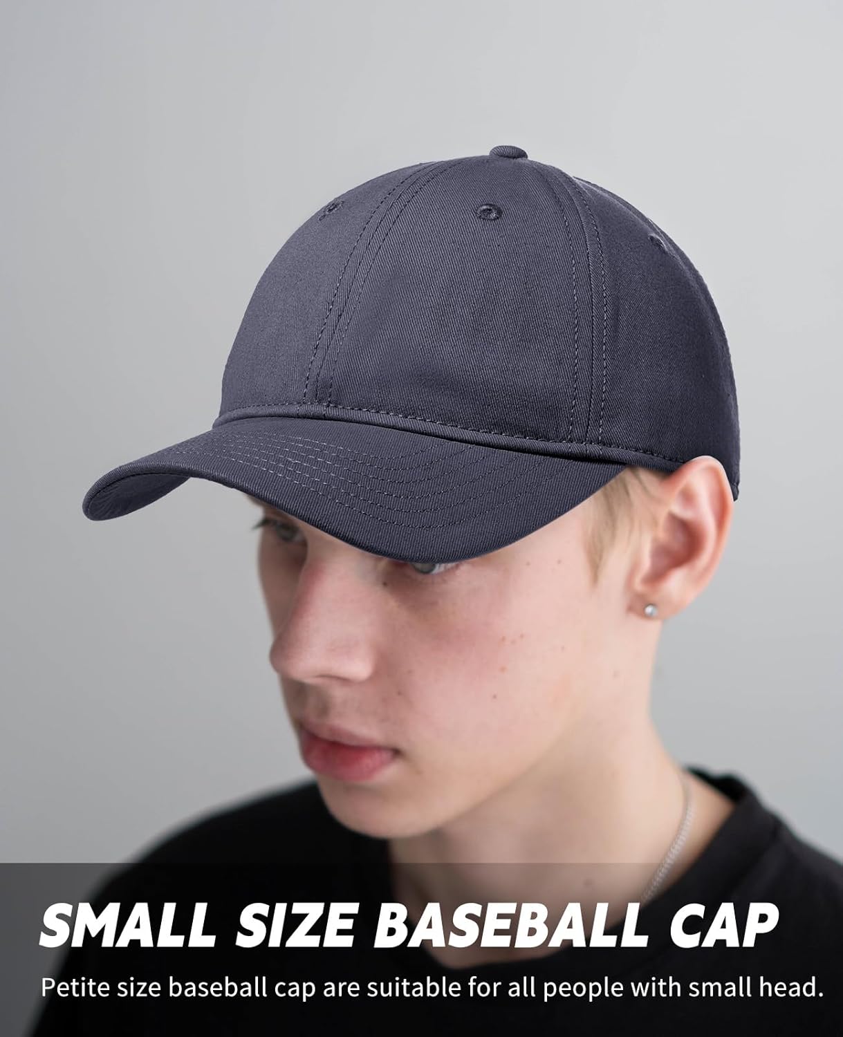 Unisex Low Profile Cotton Baseball Hat for Youth Adjustable Kids Plain Baseball Cap for Boys Girls Age 8-15 Years - Image 7