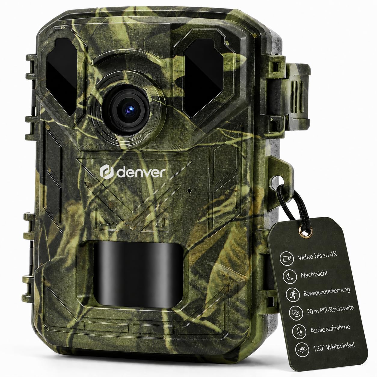 Denver Wildkamera 4K 50MP, Wildtierkamera Nachtsicht mit Bewegungsmelder