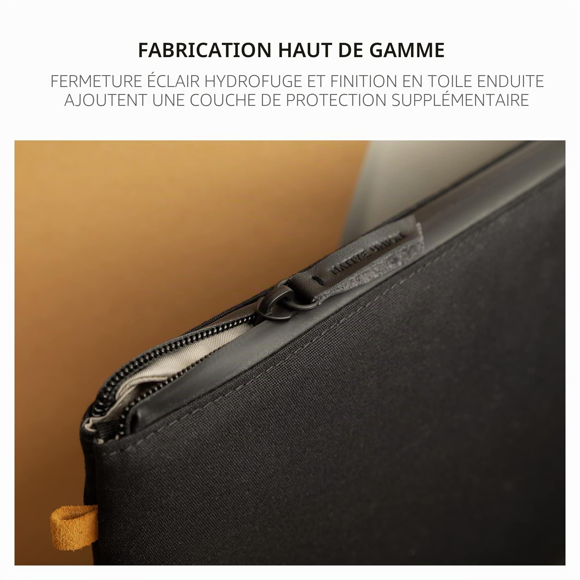Native Union W.F.A MacBook Sleeve 13" – Étui Minimaliste Fin en matériaux recyclés avec Protection 360 degrés – Compatible avec MacBook Air 13” M4, MacBook Pro 13” (2022) – Kraft