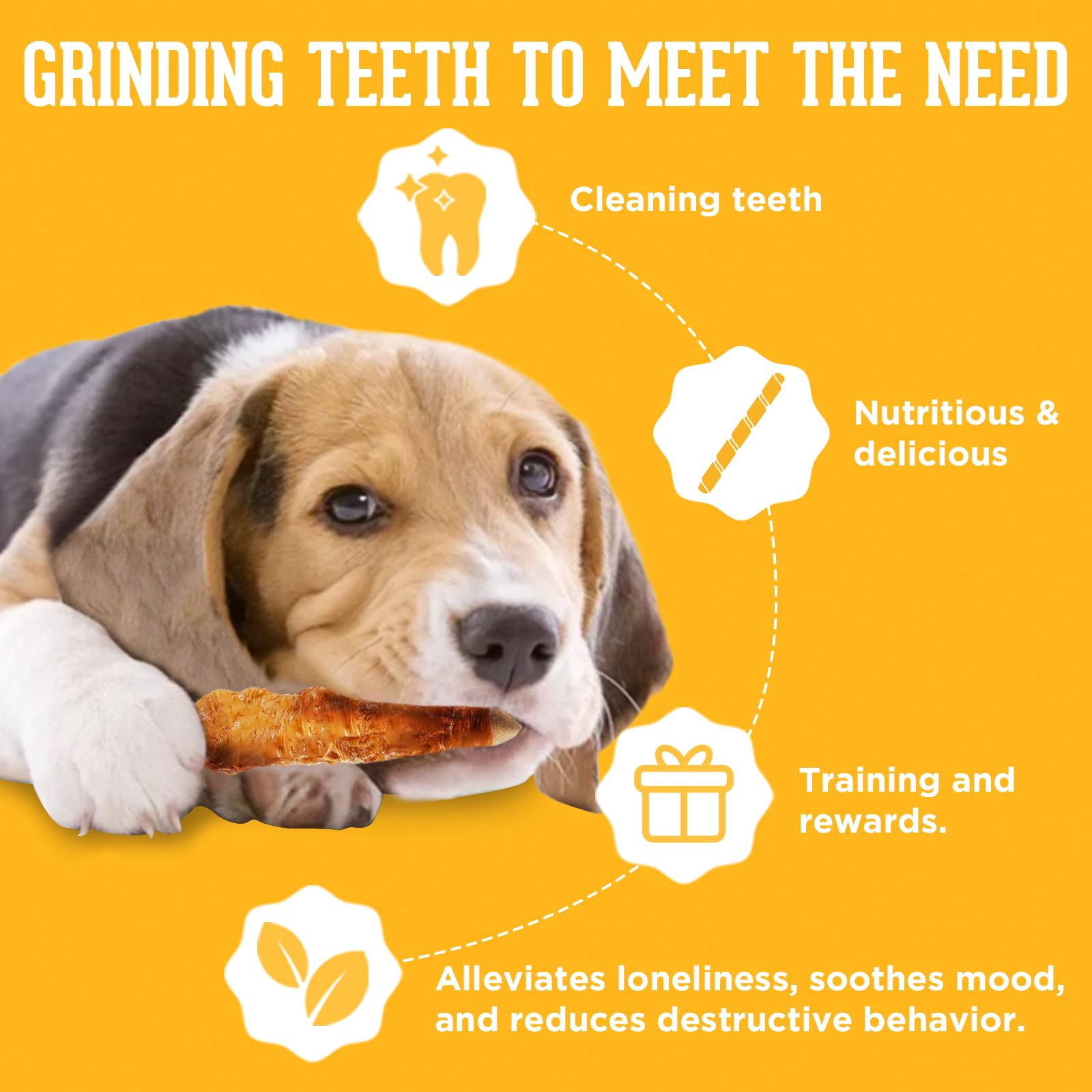 PACK'N PRIDE Peanut Butter Dog Treats, 180g Chicken Wrapped Rawhide Dog Chews Long Lasting for Medium&Large Dogs, Tasty Training Reward - Image 2