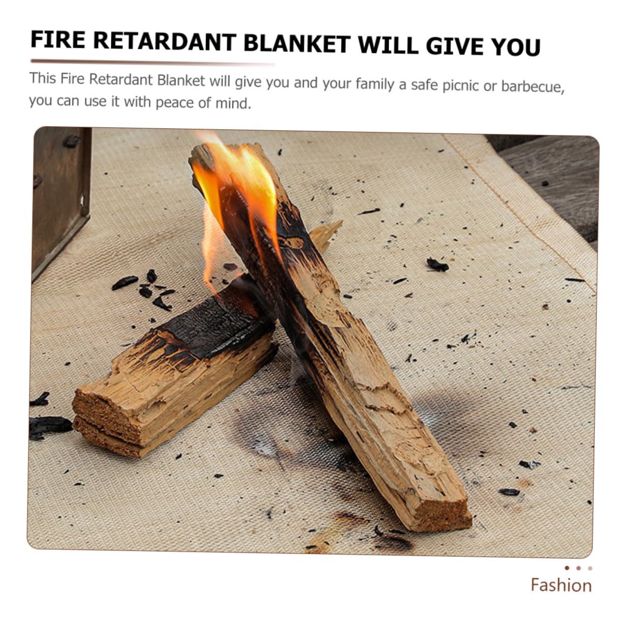 BESTonZON Manta Ignífuga de Material Reforzado Resistente para Patio y Cocina, Alfombra Protectora contra Fuego y Humedad Adecuada para Camping y Exteriores