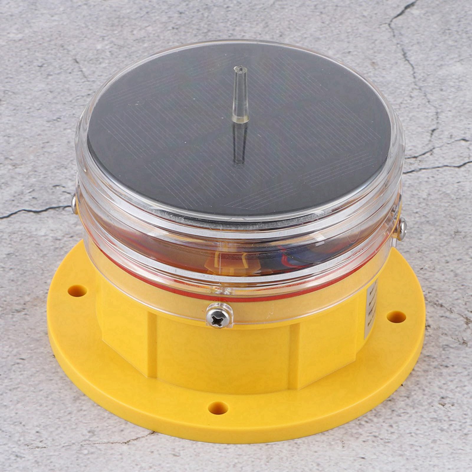 Luocute Faro Laterale Solare LED 360°, Luce di Segnalazione IP68 per Uso | Boat Flashing Light, Solar Powered, with Waterproof Housing, for Marine Docks and Barge Safety