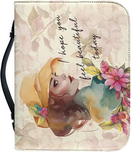 Miniatura 2 de Fundas de Biblia con estampado floral para mujeres y hombres, con texto en inglés "I Hope You Feel Beautiful Today", bolsa para la Biblia para niños