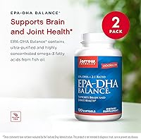 Vista 3 de Jarrow Formulas Equilibrio EPA-DHA de 600 mg 120 cápsulas blandas, paquete de 2 Proporción 21 de EPA y DHA Apoya la salud del cerebro