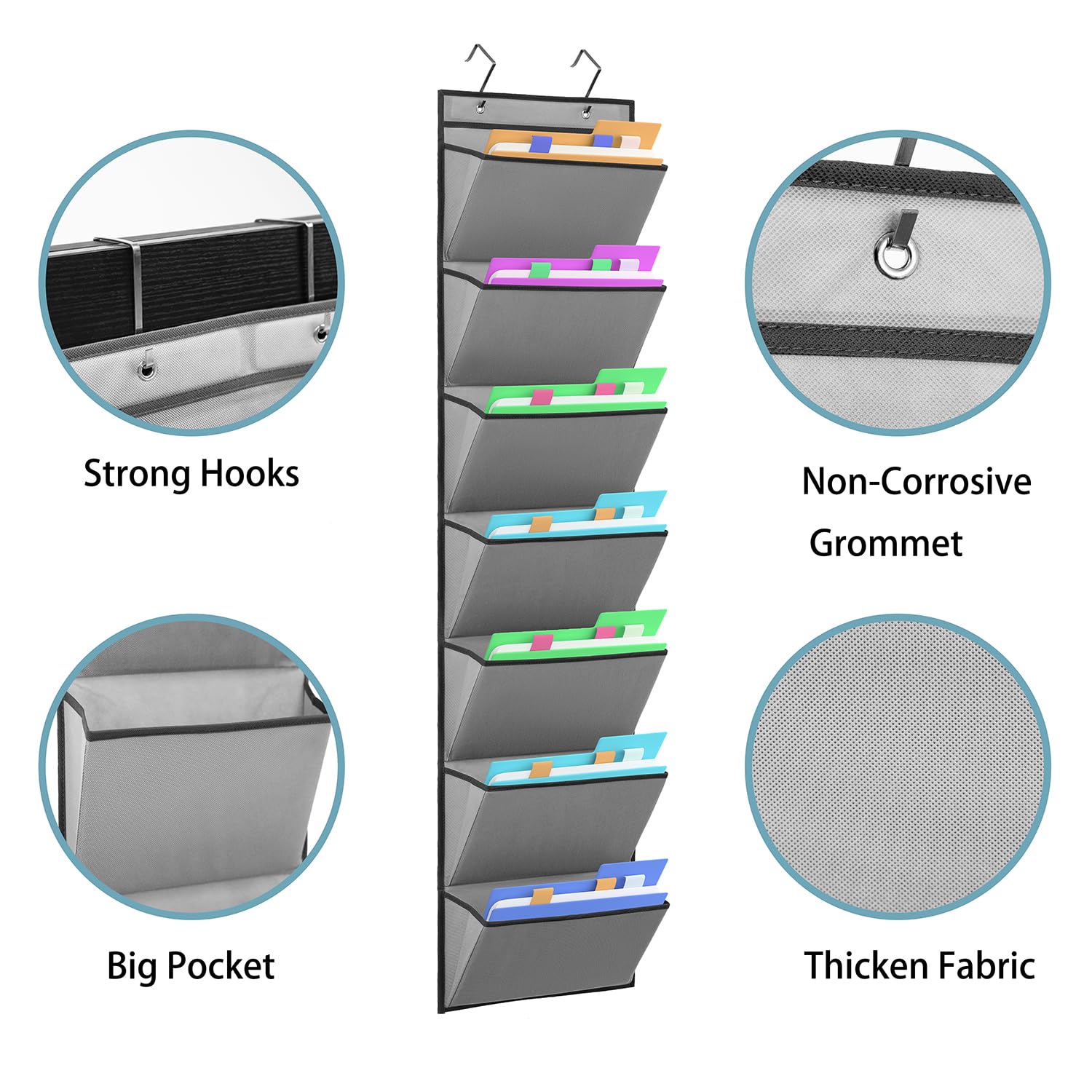 Homyfort Over The Door File Organizer, Hanging File Folders Wall Organizers And Storage For P 437428 - View #12