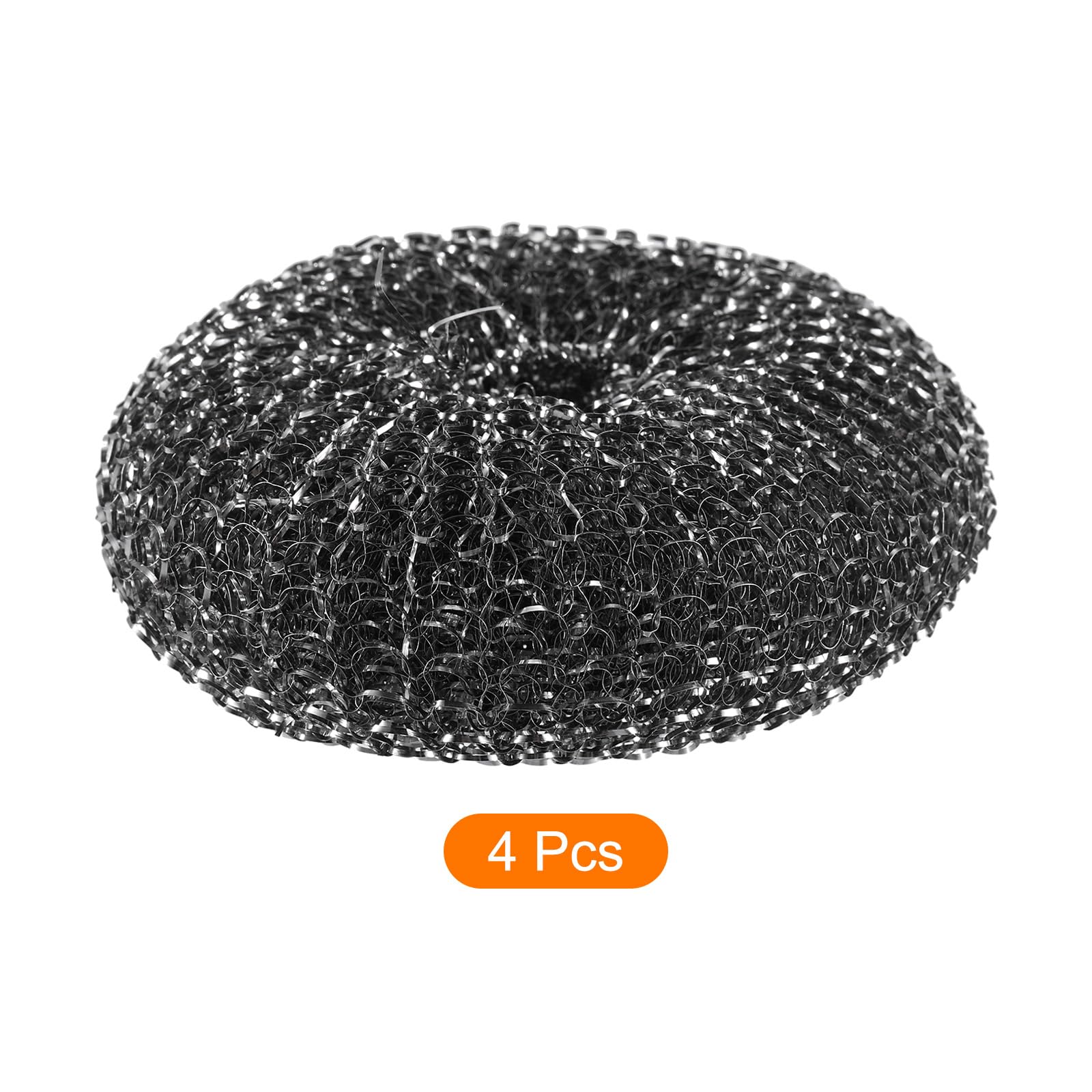 QUARKZMAN 4pz Acciaio Inossidabile Tampone Scrubber Barbecue Grill Pulizia Scrubber Cuscinetti Sostituzione Acciaio Lana Testa Spazzola per Gas, Accessori BBQ Esterno