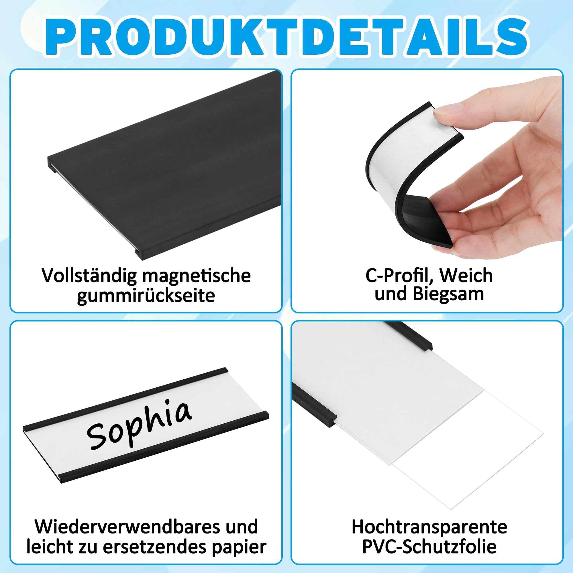 Beaverswood France Meetory Lot De 20 étiquettes Magnétiques 30 Mm X 100 Mm, Porte Beaverswood Catalogue