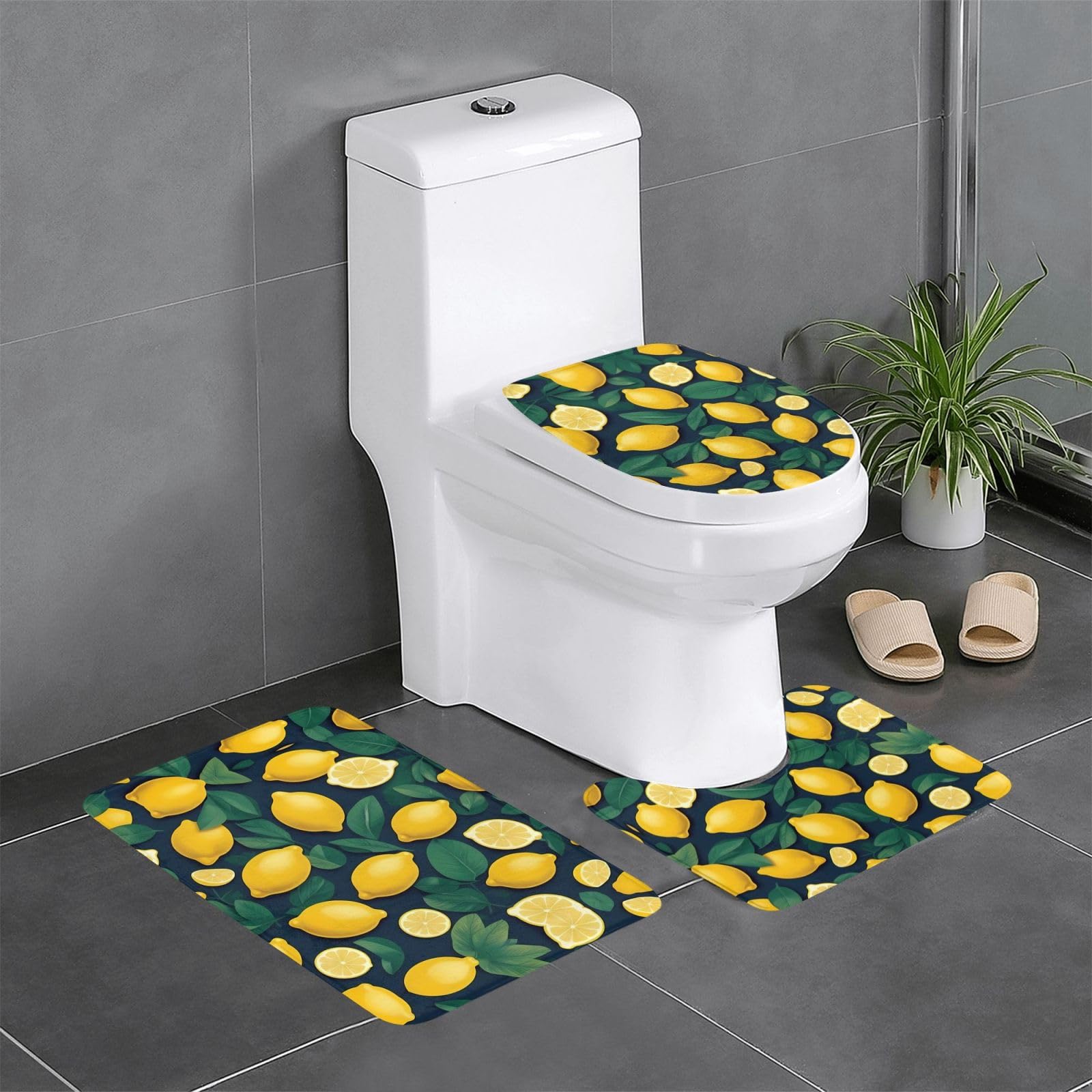 Tapis de bain antidérapant lot de 3 pour éviter les glissades et l'humidité
