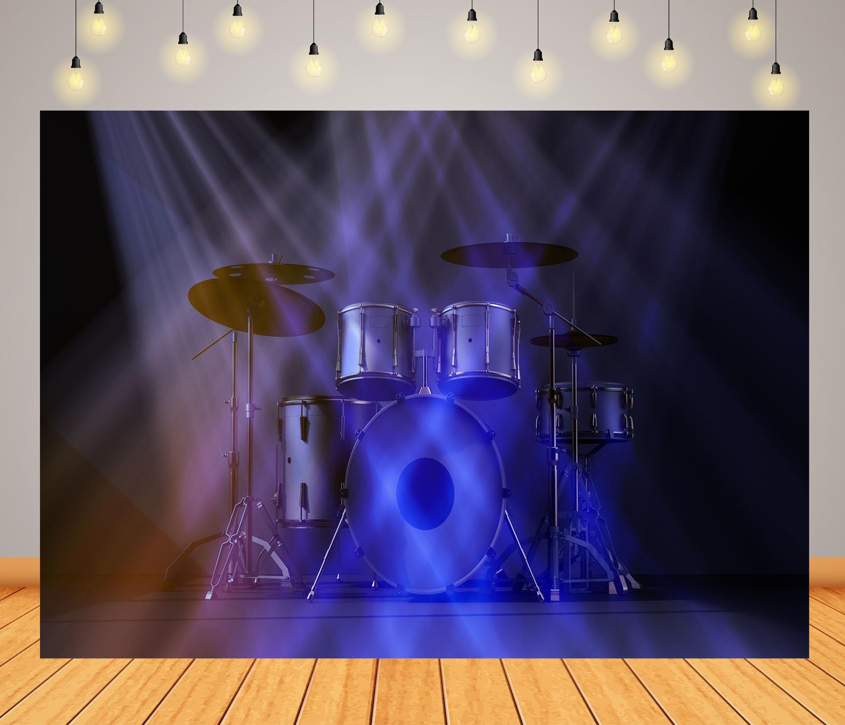 17x10FT (5.2x3m) Batteria Blu Sul Palco Sfondo Fotografico