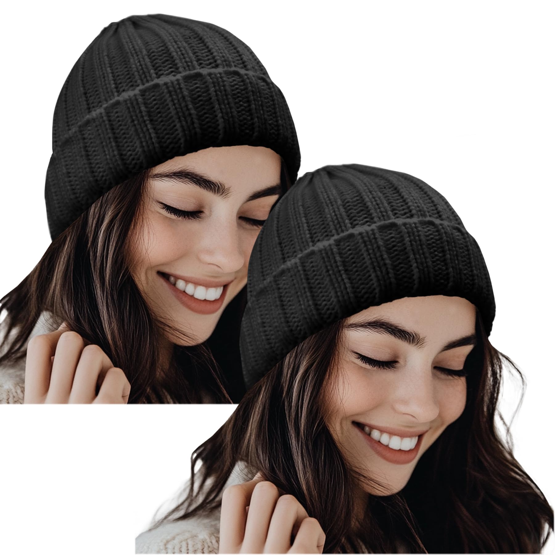 PFFY Warm Winter Knit Beanie Hat Skull Cap Beanies for Men Women