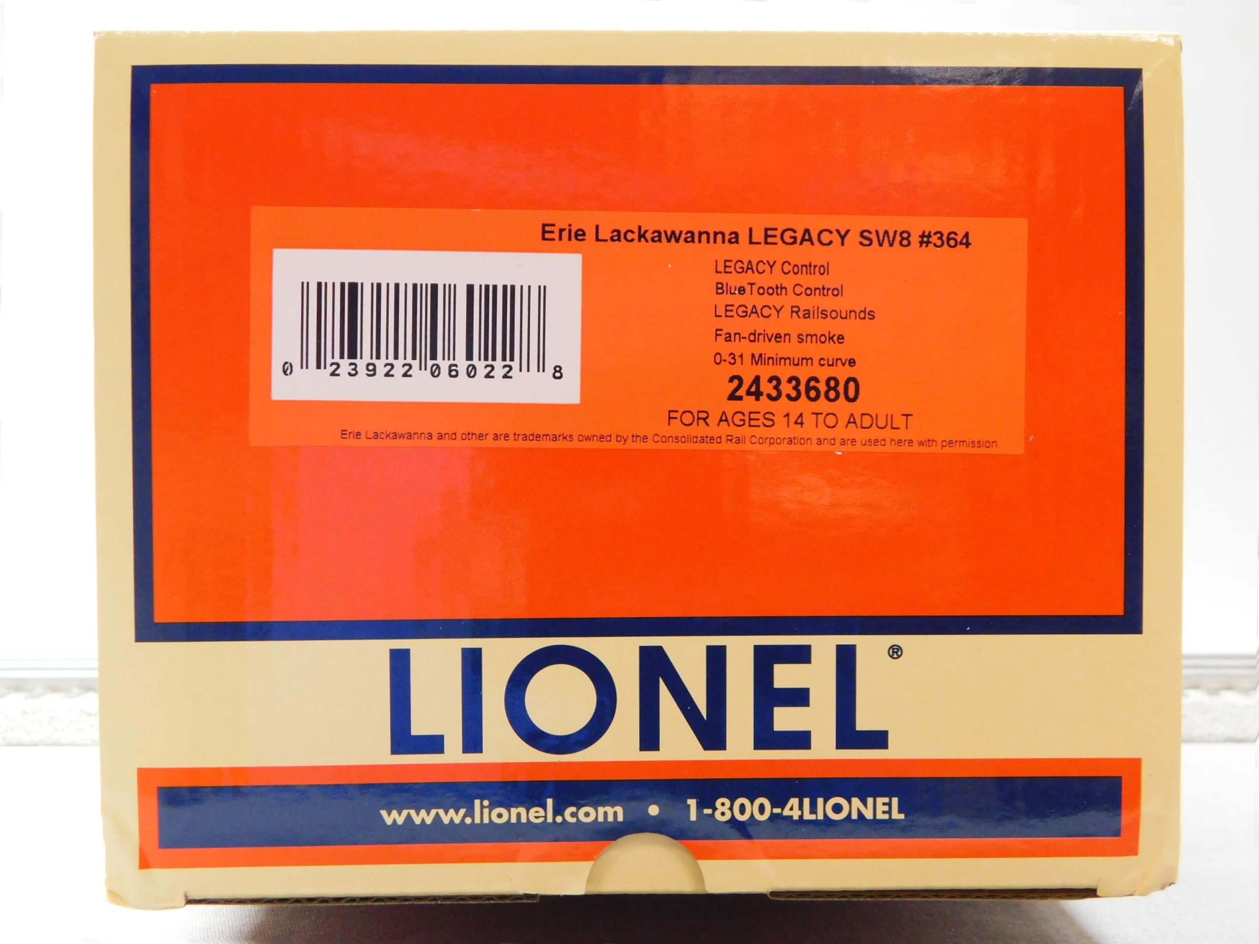 Lionel Erie Lackawanna Legacy SW8#364 Diesel Engine Locomotive 2433680