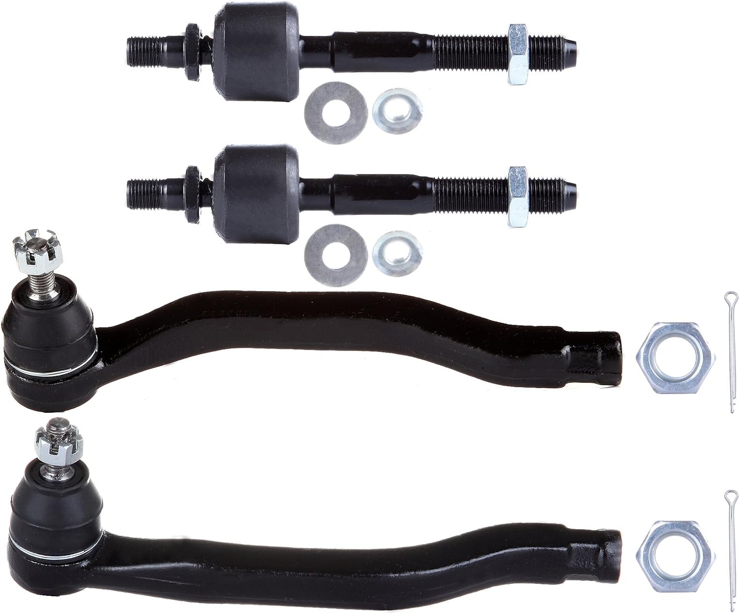 ECCPP Front Inner Outer Tie Rod Ends Suspension Parts for 1990-1993 Honda Accord (4Pcs)