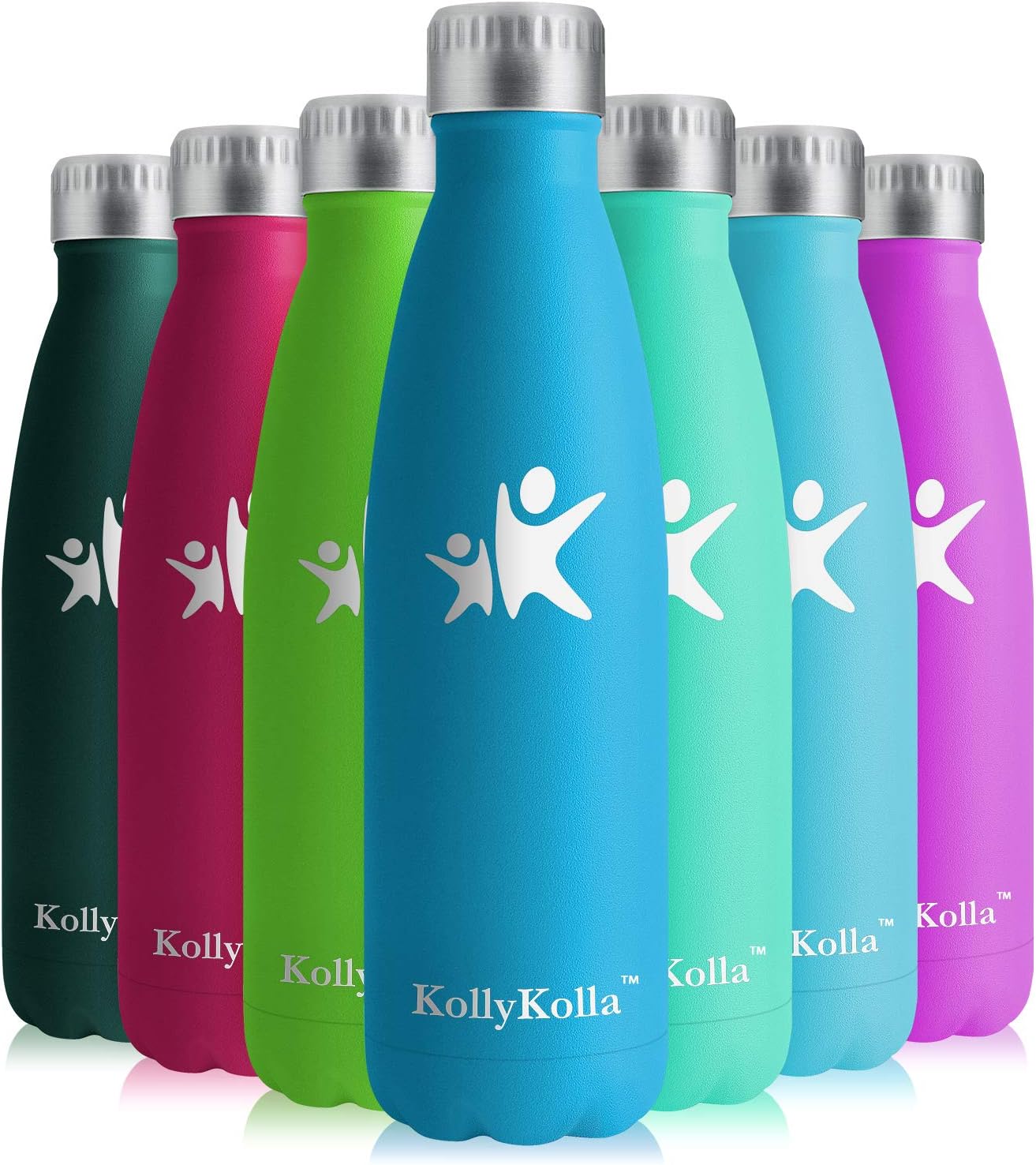 Borraccia Termica KollyKolla 500ml - Acciaio Inox, Senza BPA, 2 Coperchi, Mantiene Caldo/Freddo - Foto 3