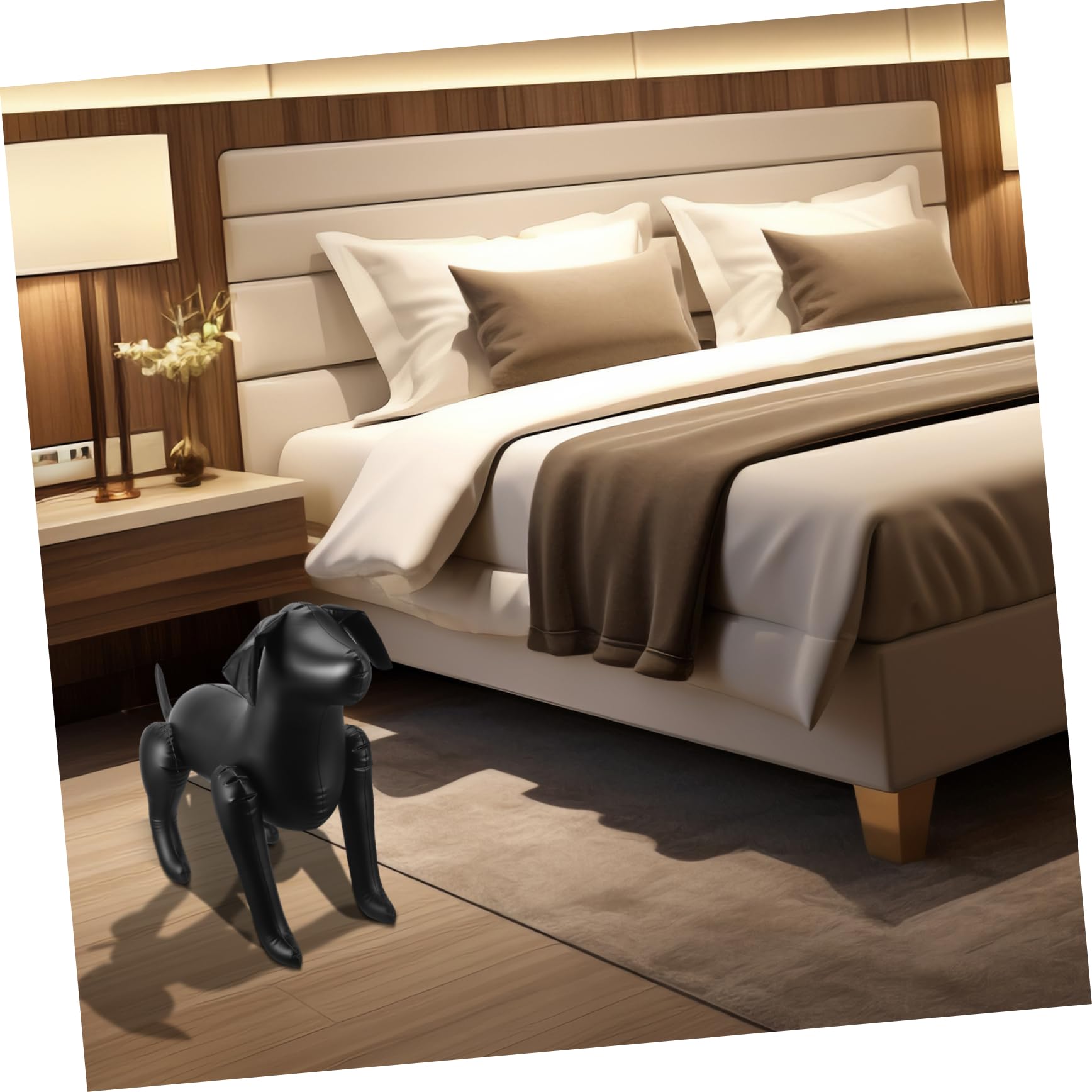 COLLBATH 5 Pz Di Abbigliamento Per Animali Domestici Espositore Per Manichini Di Cani in Piedi Manichino Per Cani Modelli Di Cani Appendiabiti Per Cani Gonfiabile Pvc Black