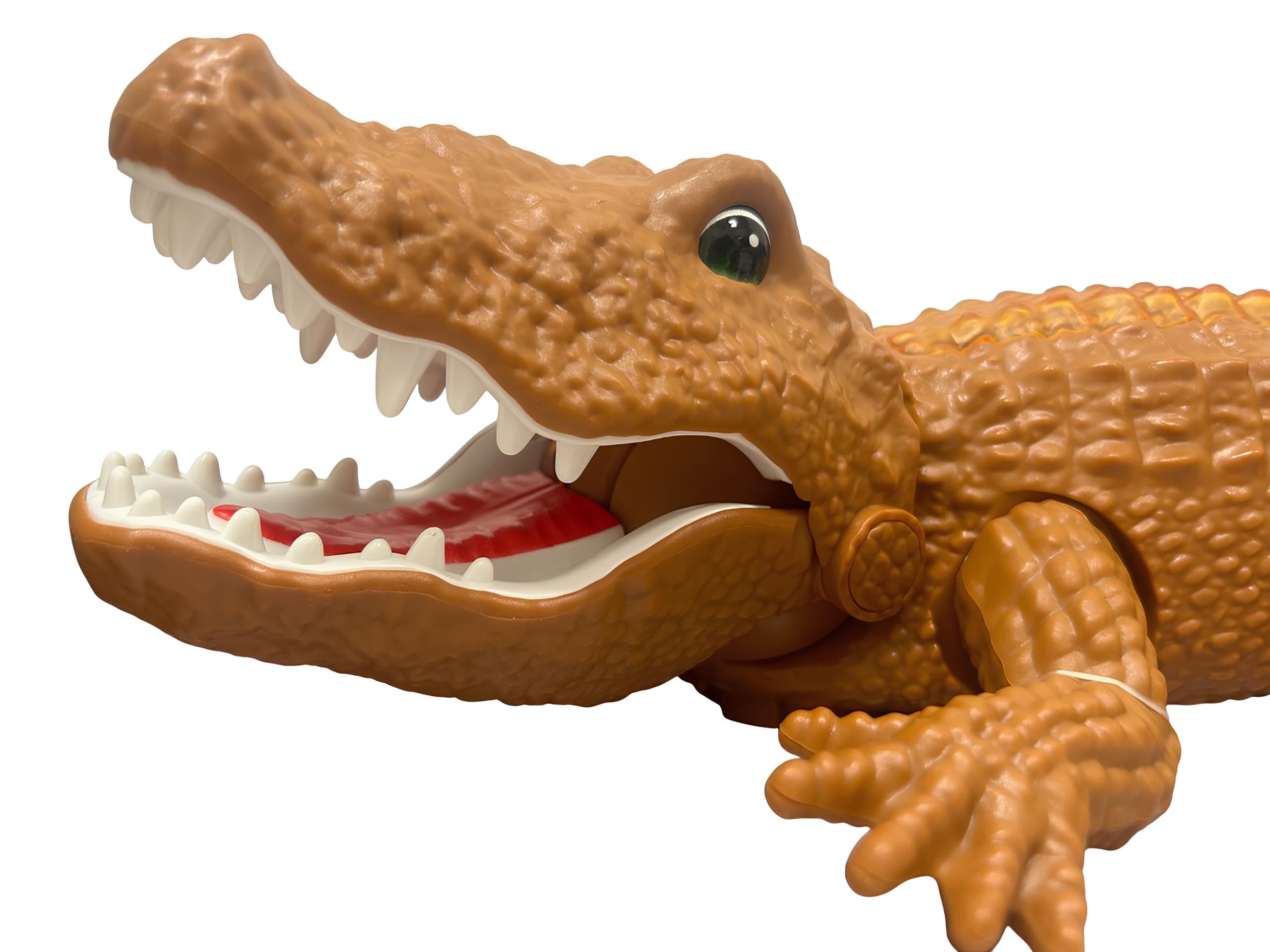 Pilot zdalnego sterowania krokodyl duży 38 cm gigantyczny aligator z muzyką światła realistyczny dźwięk chodzenie obraca głowę poruszaj ogonem światła LED wielokolorowe dinozaur krokodyl zabawka RC