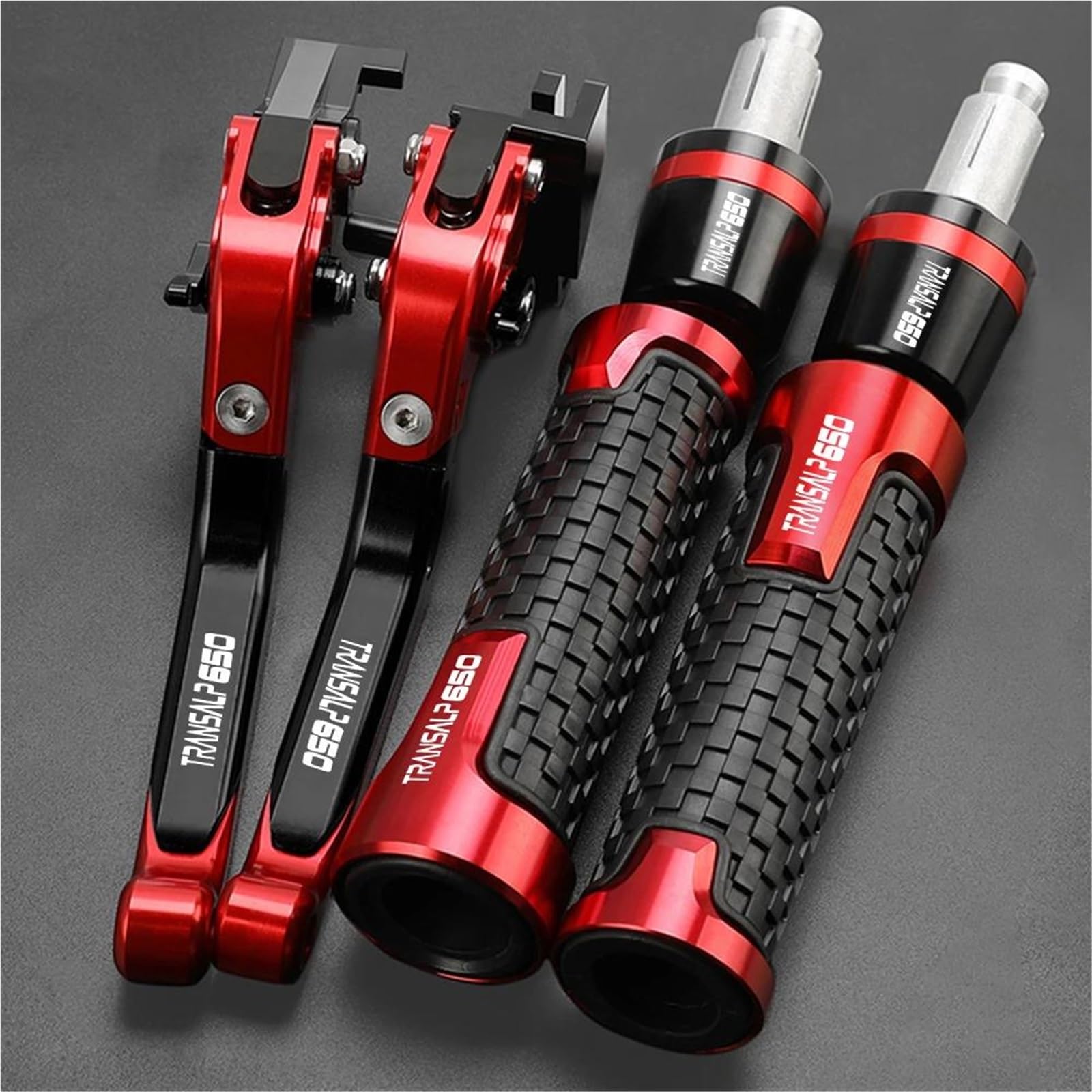CFSJRXZ Clutch Levers Motorcycle Brake Clutch Lever Non Slip Handlebar Grips for XL 650V Transalp XLV 650 2001-2007 with Handle Bar End Motorbike Brake Lever Handlebar Grips(Color 1)