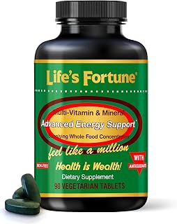 Life's Fortune Multivitamin All Natural Energy Source Supplying Whole Food Concentrates, Antioxidants, Amino Acids, Enzymes, Trace Minerals & More (90 Count (Pack of 1))
