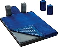Vista 8 de Pilates Reformer - Toalla antideslizante (incluye 2 fundas de hombro para bloques) (rojo)