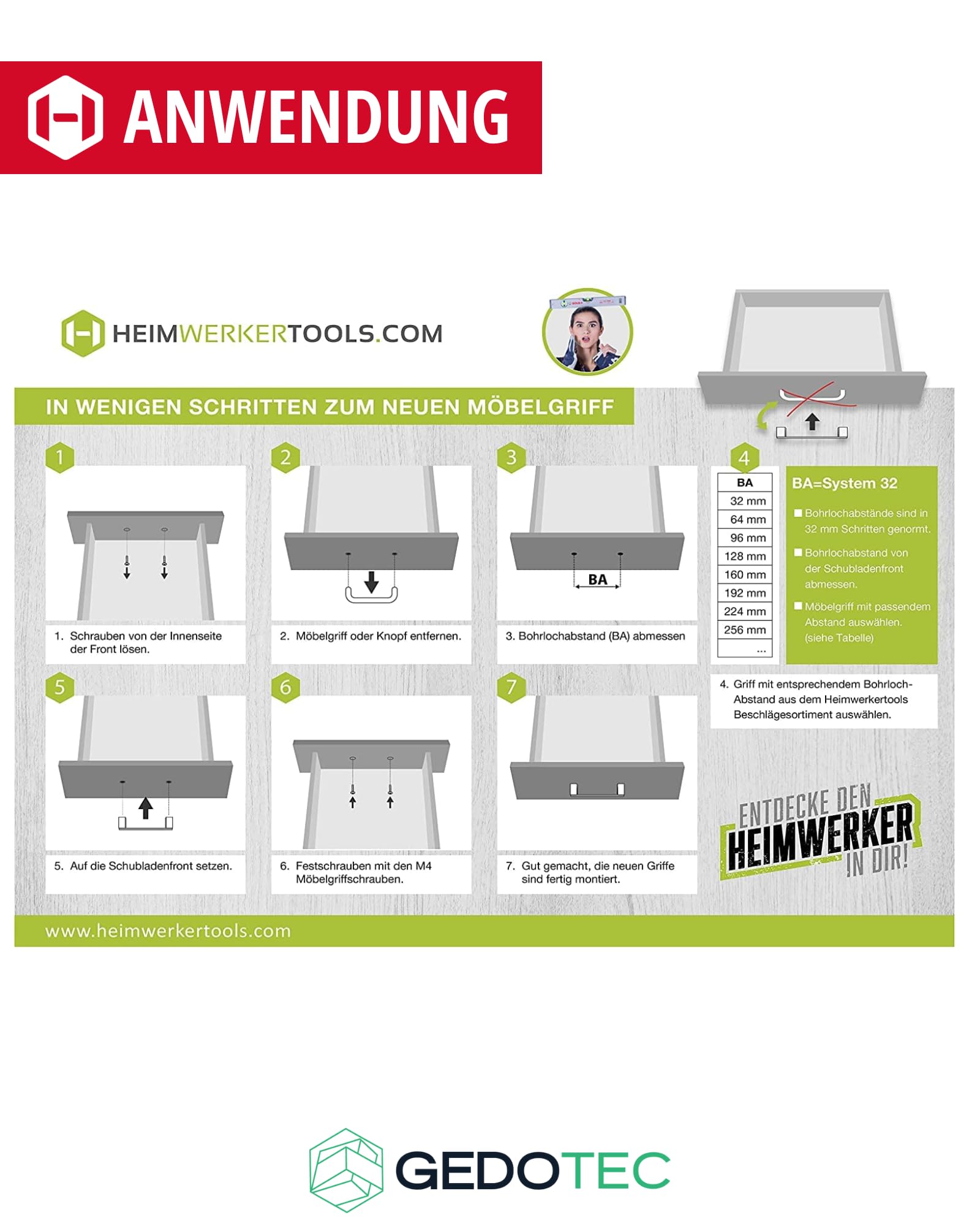 Viti Per Mobili Gedotec M4 X 8 Mm - 25 Pezzi In Acciaio Zincato - Foto 9