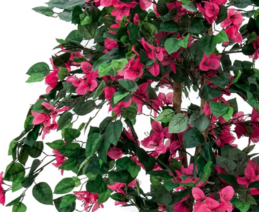 Amazon.de: Bougainvillea Kunstbaum knstliche Drillingsblume 180cm hoch am  Naturstamm mit Ranken roten Blten im Topf
