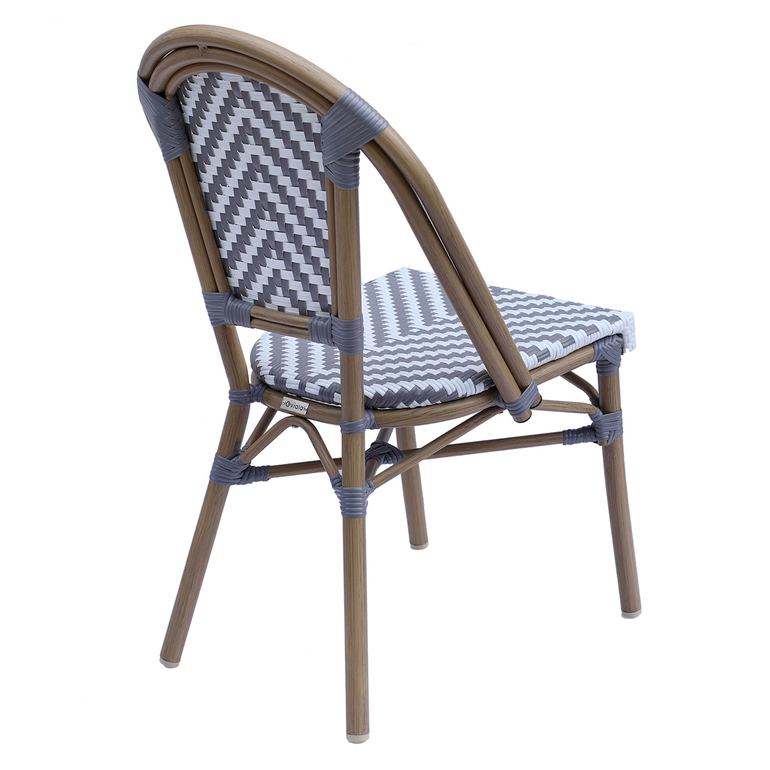 Oviala Chaise de terrasse en Aluminium et rotin synthétique