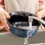 Hasense Grand bol de service, 65 Ounces Céramique Salade Soupe en Pâtes Bols,8.5 Bols de pouce pour la cuisine Ramen Pho Fruit Céréale popcorn, Micro-ondes Lave-vaisselle coffre-fort, Ensemble de 2, bleu