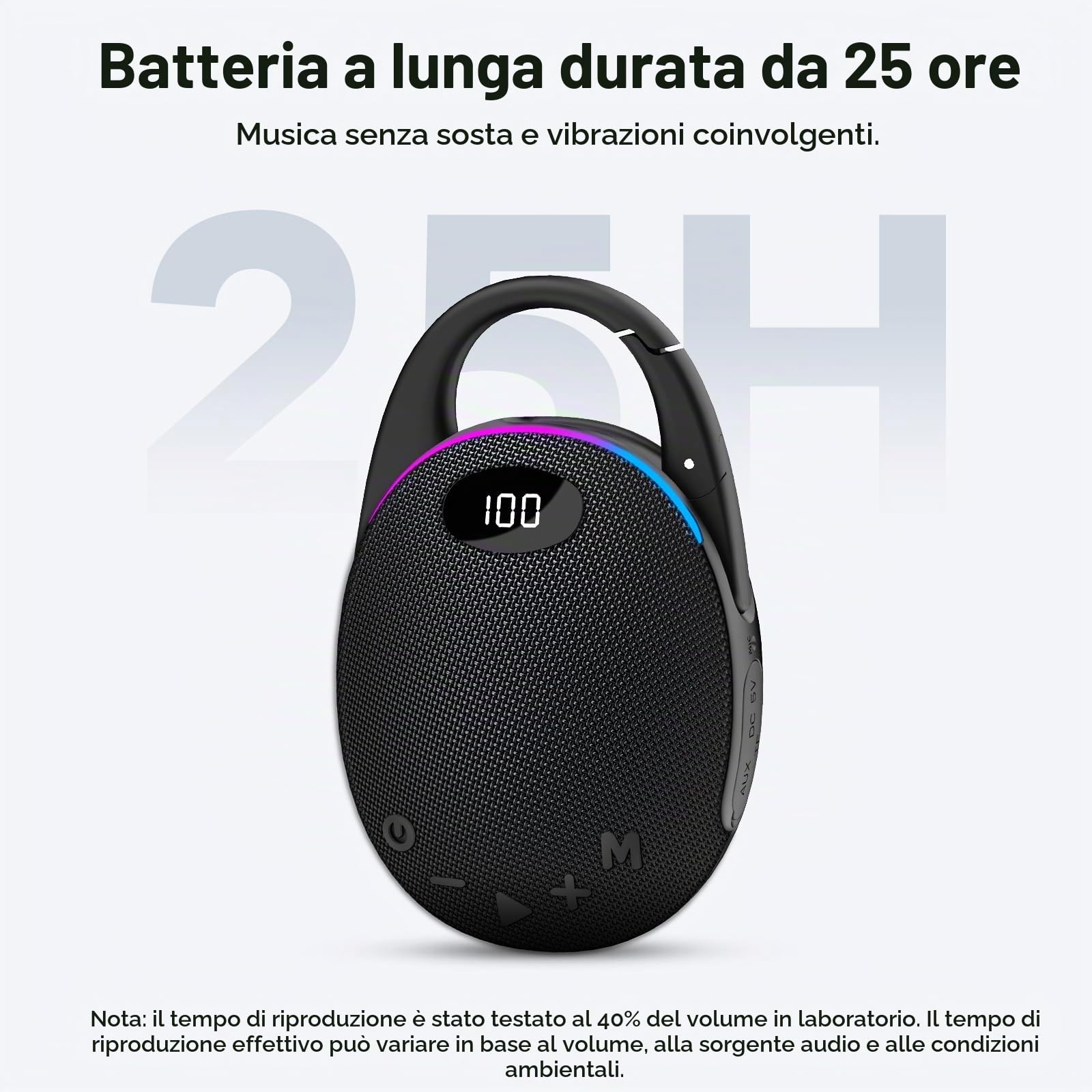 UOHHBOE Cassa Bluetooth Portatile 15W Potente IPX5 con Luci RGB | Design Compatto, TWS Stereo UOHHBOE Cassa Bluetooth Portatile 15W Potente IPX5 con Luci RGB | Design Compatto, TWS Stereo