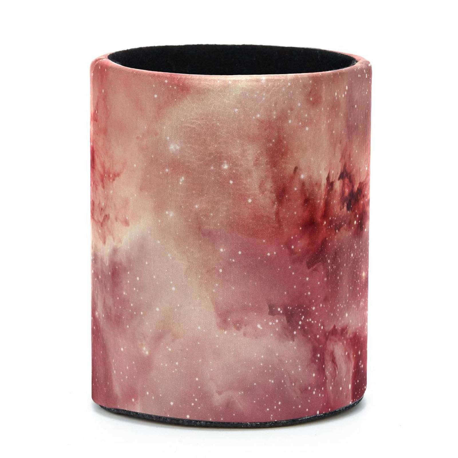 VAPOKF Round Pencil Holders for Desk, Pink Nebula Pen Holders Pen Pot Makeup Brushes Storage Desktop Stationery Supplies Organiser for Home Office