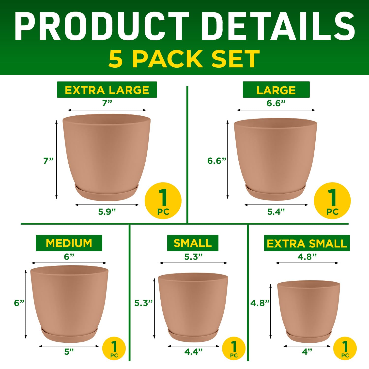 Lifemaster Plant Pot, Pink, Pack of of - Image 2