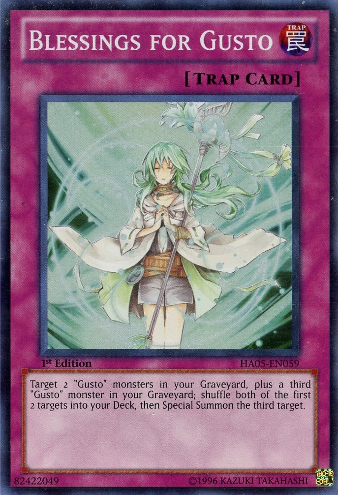 Amazon.com: YU-GI-OH! - Blessings for Gusto (HA05-EN059) - Hidden