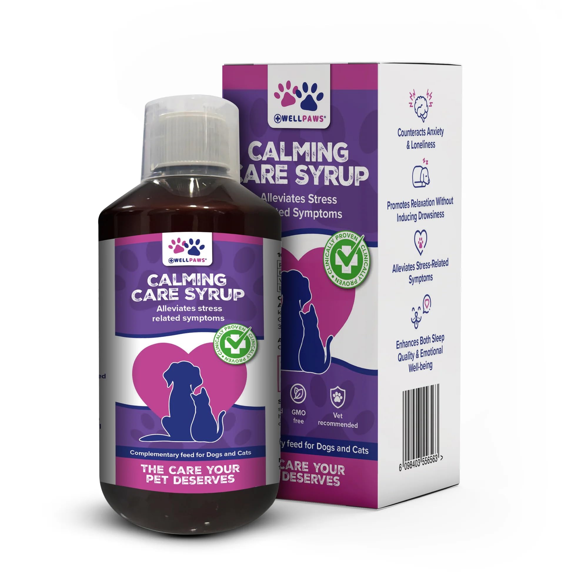 Calming Care Syrup for Dogs & Cats | Natural Pet Supplement for Relaxation & Stress Relief
