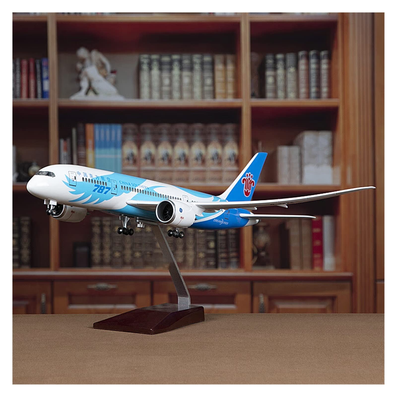 XJBTBA 1 130 Pasuje do Southern Airlines Boeing 787 Samolot Odlew ze stopu Model kolekcjonerski samolot Prezent Miniaturowy zestaw hobbystyczny (wersja standardowa (bez świateł))
