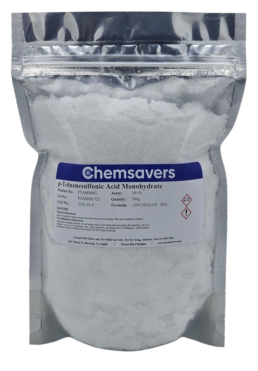 p-Toluenesulfonic Acid Monohydrate, 99+%, 500g