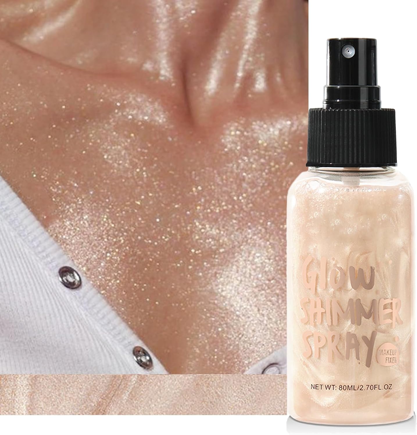 Glitter-body-up liquid cream, shimmering body oil, shimmering body lotion, hair and body glitter makeup, moisturizing body highlighter, instant result, shiny, radiation-02