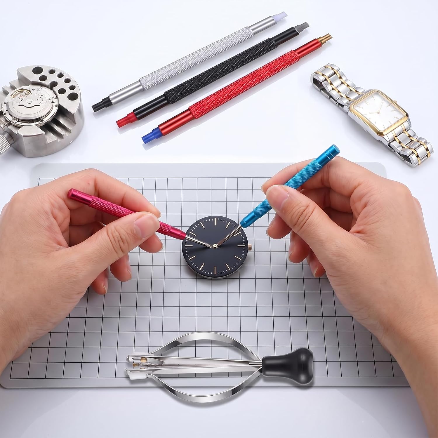 8 Pcs Watch Hands Repair Tool Kit, Wristwatch Hand Presser Tool