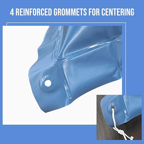 Miniatura 7 de BEWAVE Almohadas de piscina para piscina sobre el suelo, 4 x 8 pies, ultra gruesas y resistentes al frío, almohada de aire de piscina para el