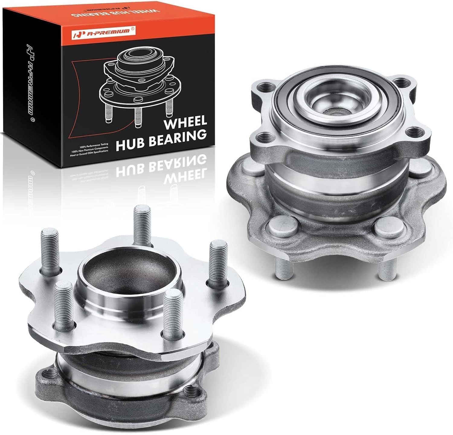 A-Premium 2 x Rear Wheel Bearing and Hub Assembly with 5-Lug Compatible with Nissan & Infiniti Models - 2007-2023 - Altima, Pathfinder, Maxima, Murano, QX60, JX35